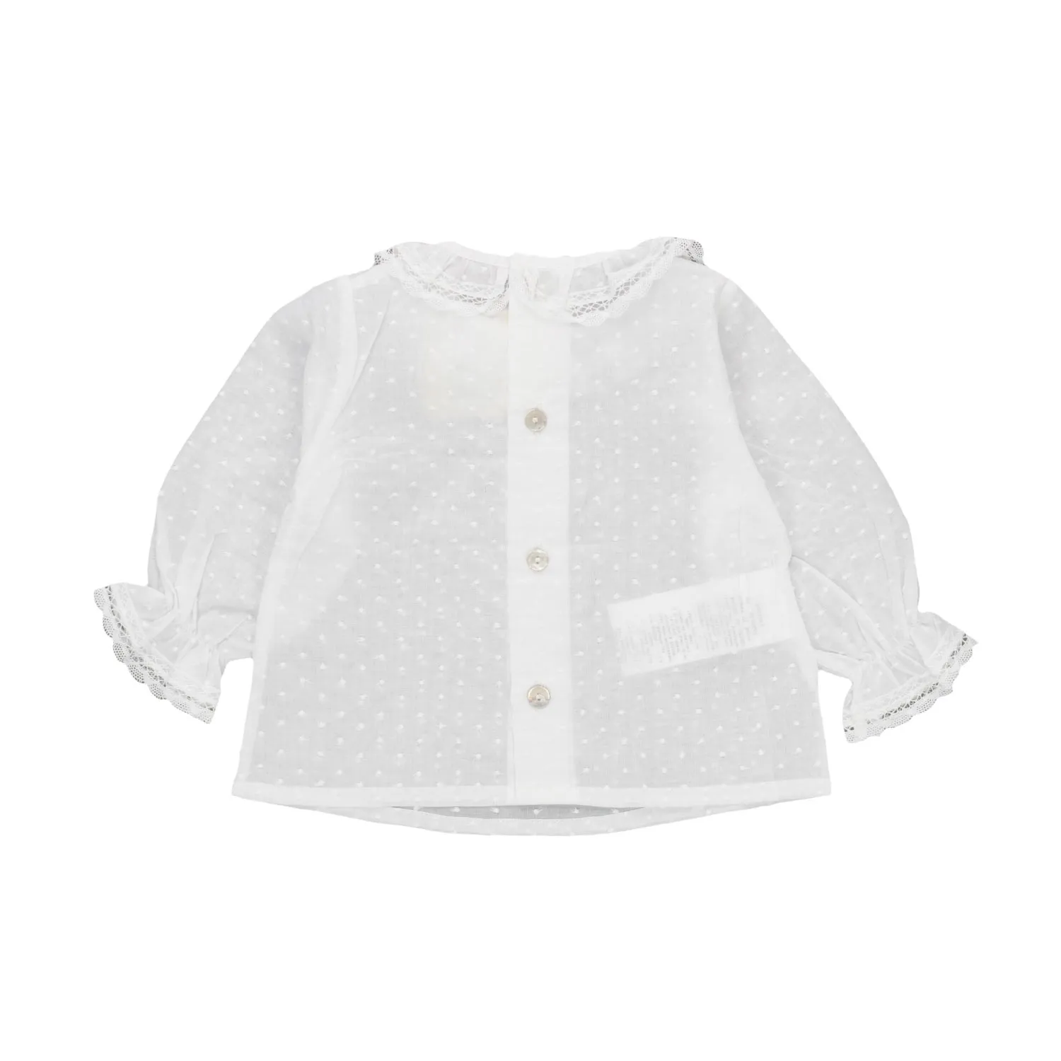 Blusa Neonata Con Ricami