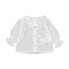 Blusa Neonata Con Ricami