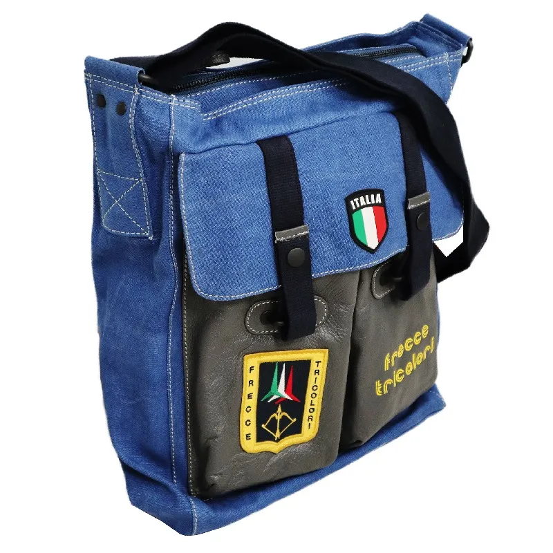 Borsa Frecce Tricolori jeans ed ecopelle