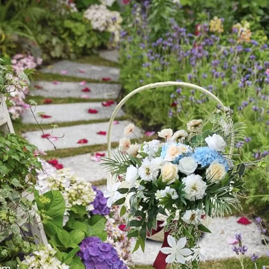 Cestini per ragazze di fiori nuziali – Cesto per ragazza di fiori | Cesto a mano con fiori intrecciati, cestino da picnic intrec