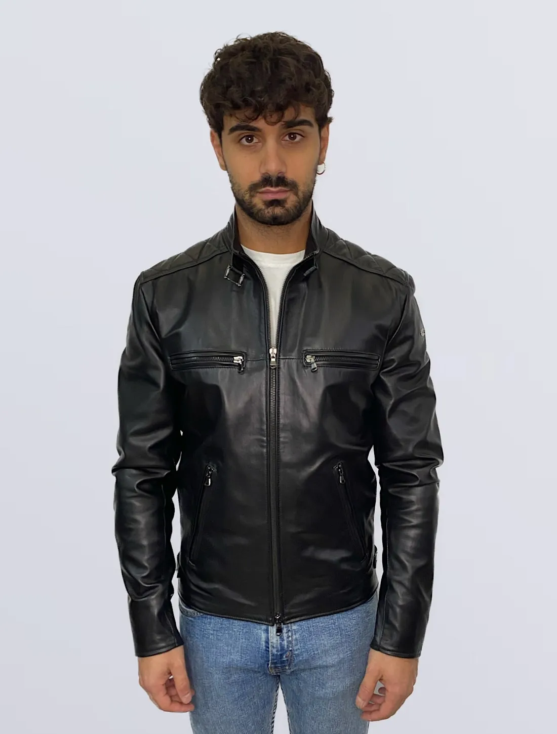 GIUBBINO IN PELLE UOMO NERO MOD. MAX