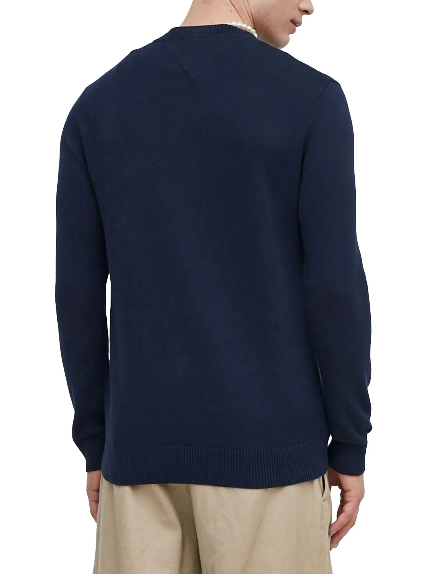 Maglione a girocollo slim essential blu