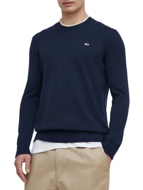 Maglione a girocollo slim essential blu