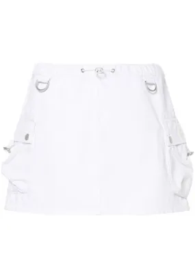 Minigonna cargo in bianco - donna