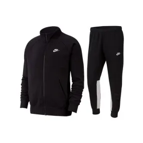 NIKE TUTA UOMO COTONE FELPATO  COLORE NERO/BIANCO