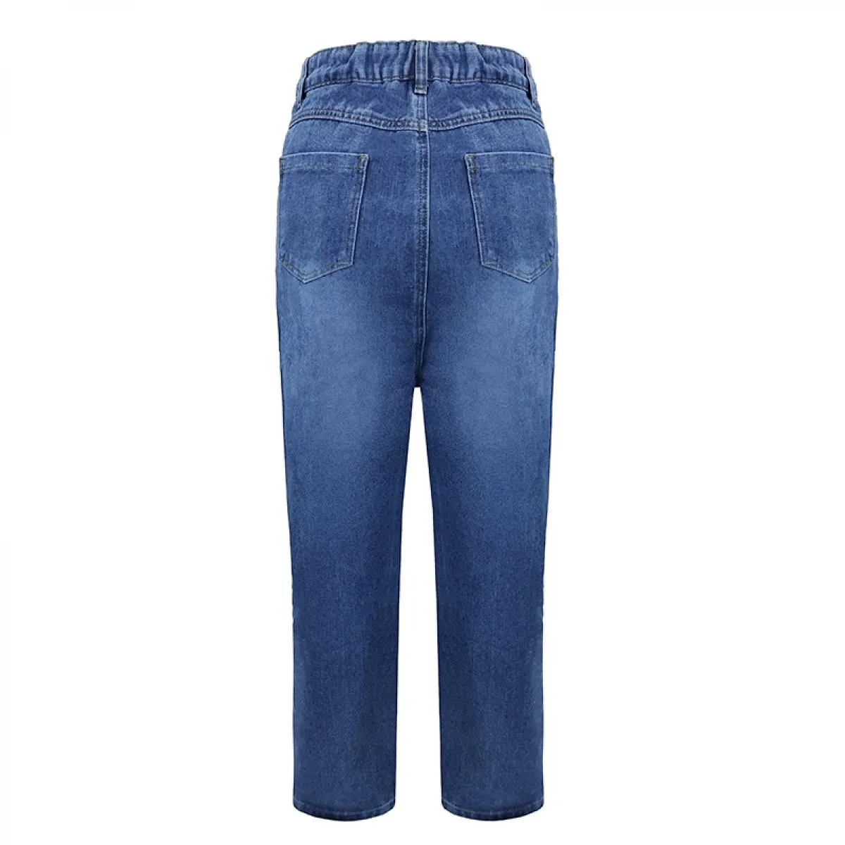 Nuovo arrivo 2023 estate autunno elastico in vita alla caviglia pantaloni in denim lavaggio blu donna cavallo basso pantaloni je