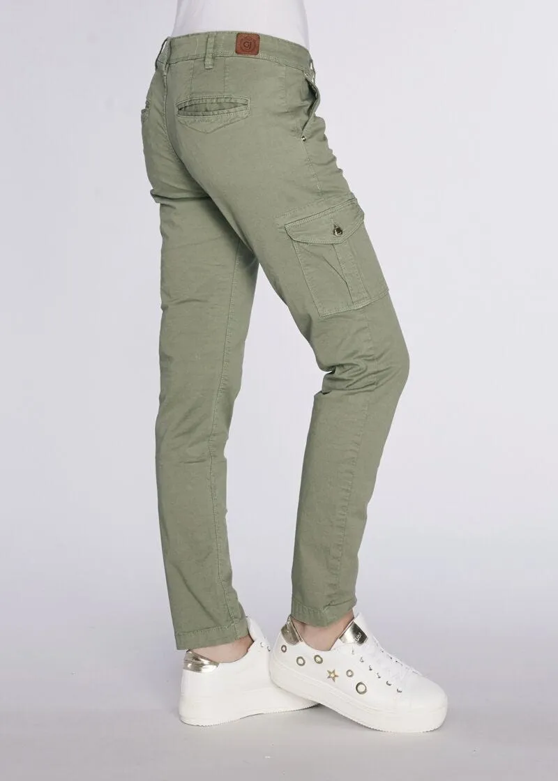 Pantalone cargo in cotone stretch