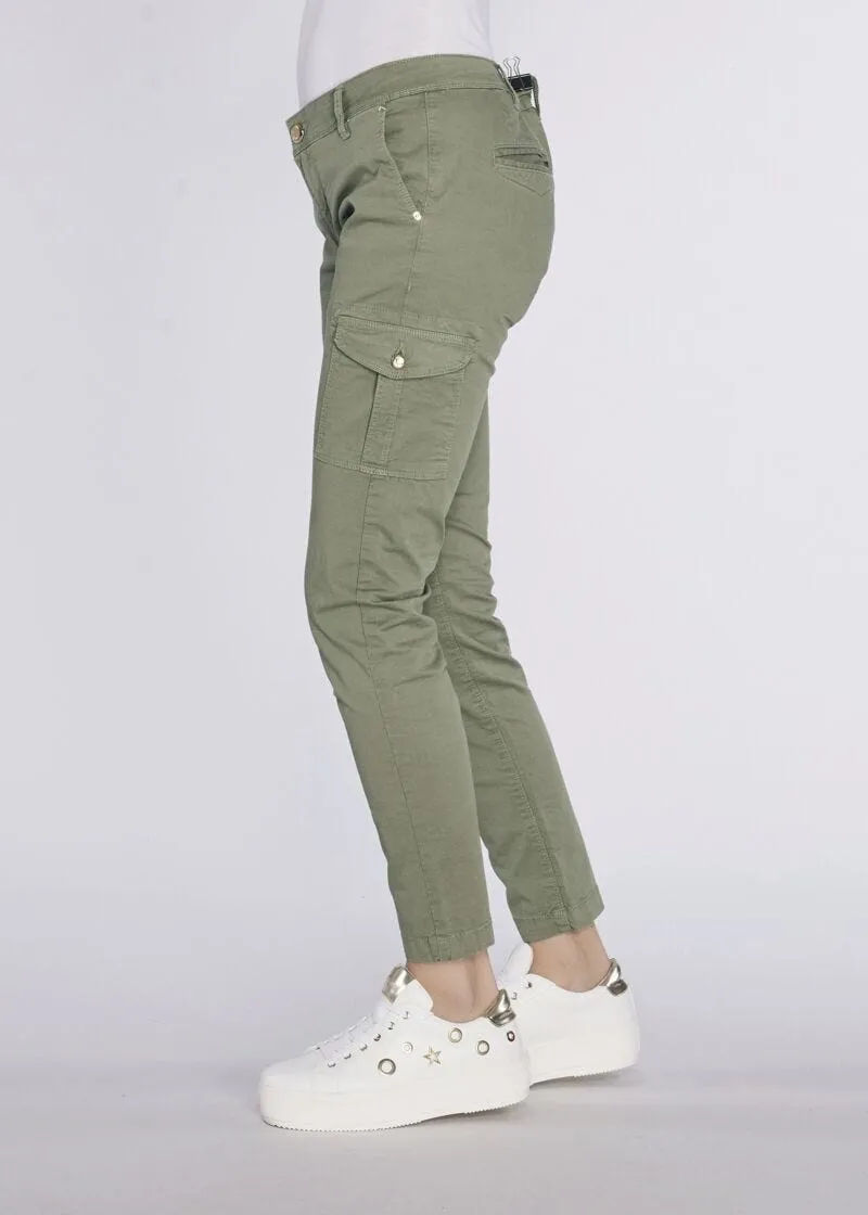 Pantalone cargo in cotone stretch