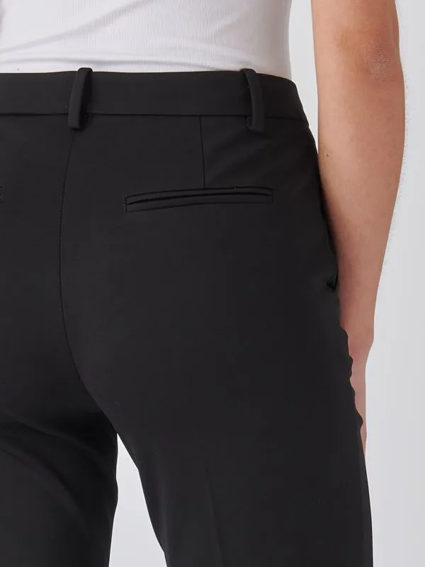 Pantalone donna Pinko in tessuto tecnico di viscosa stretch Nero