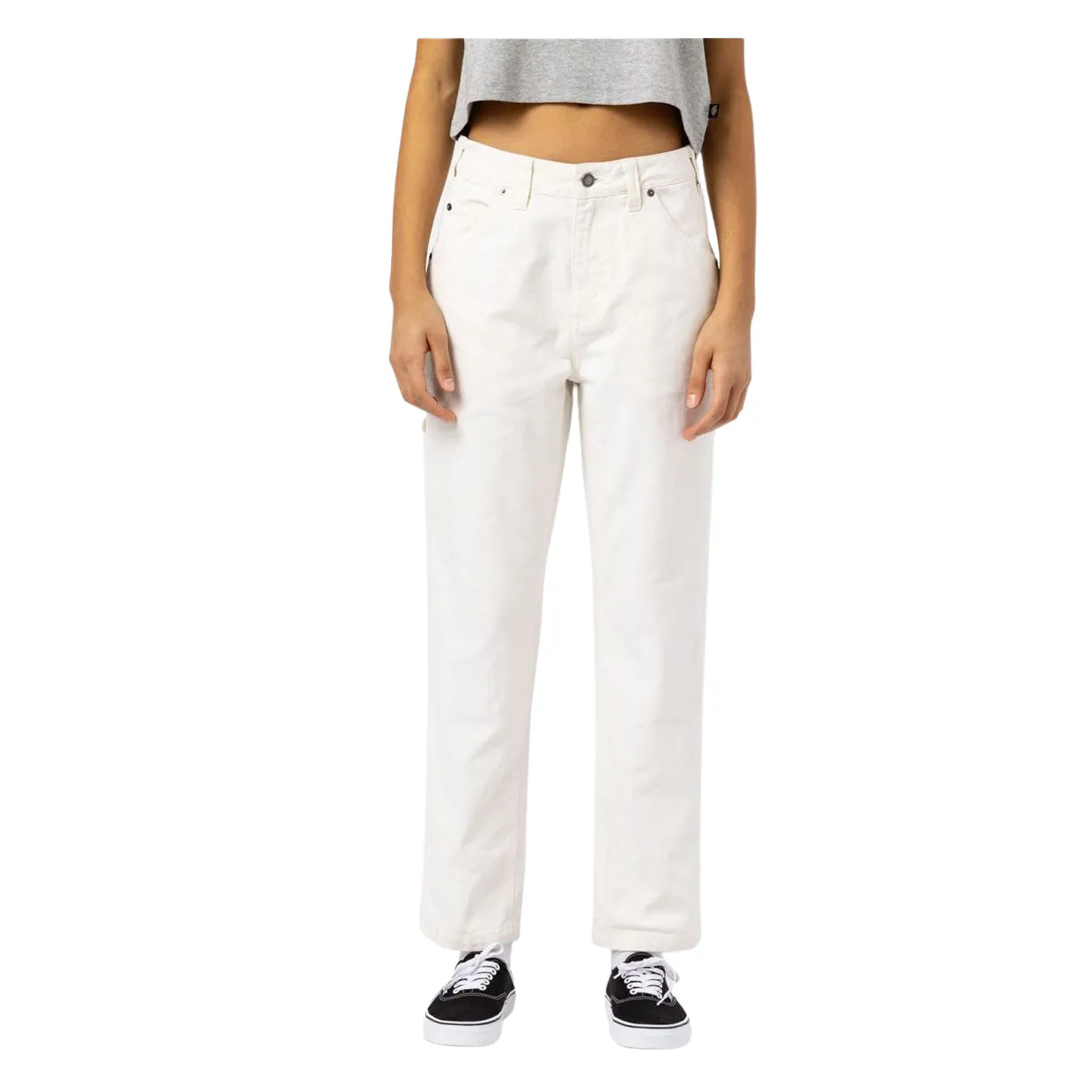 Pantaloni Donna Dickies Duck Canvas Carpenter Bianco