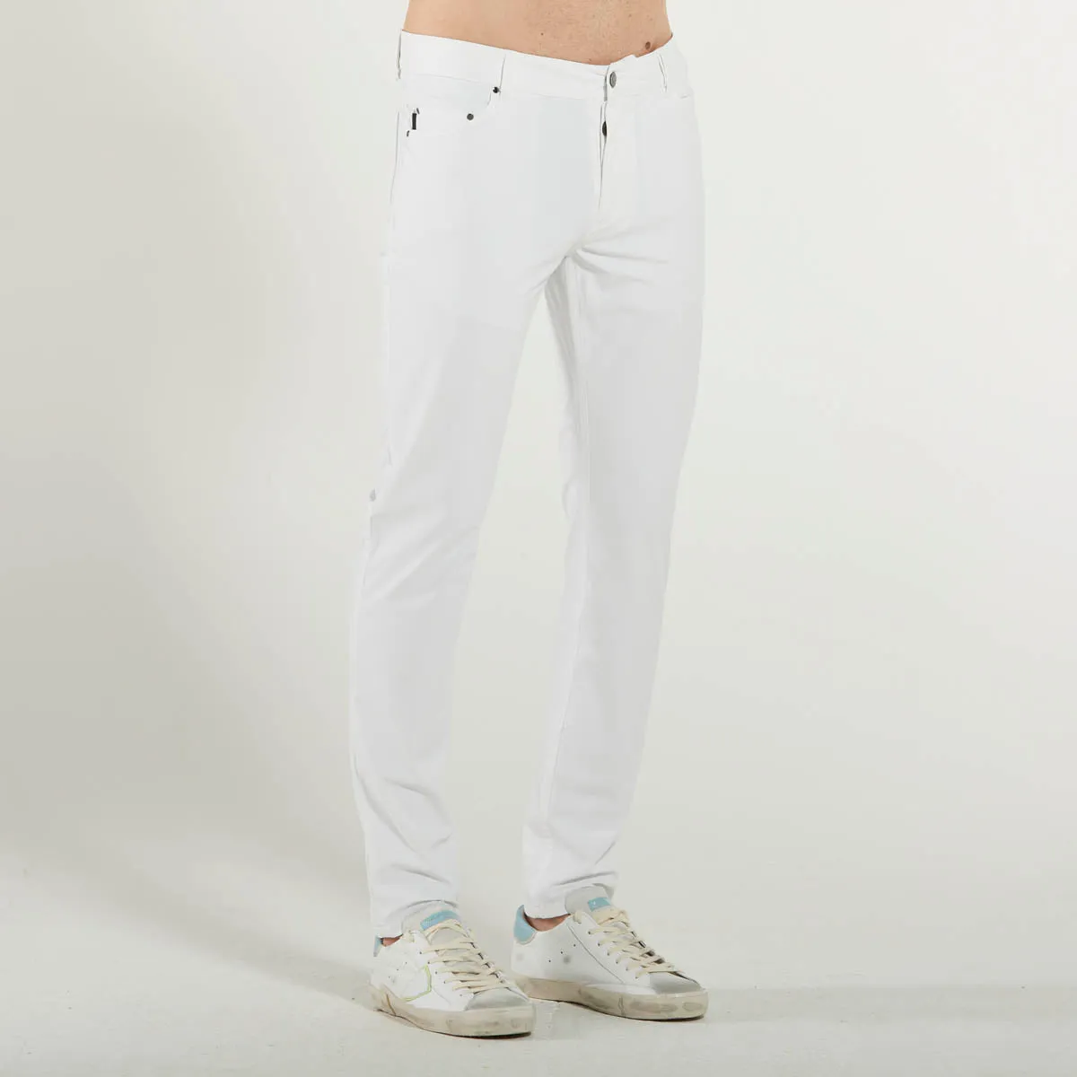 RRD pantalone 5 tasche tessuto tecnico bianco