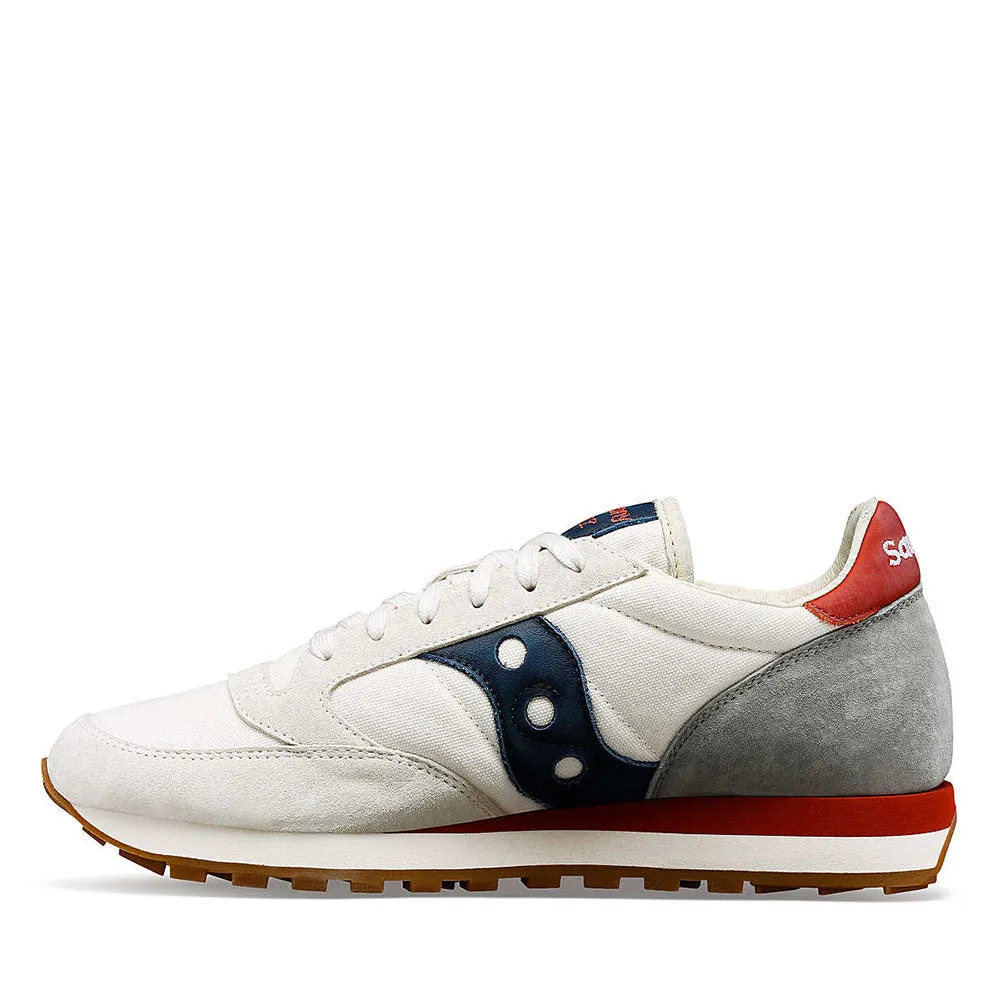 Scarpe Uomo Saucony Sneakers Jazz Original Stonewash White - Navy