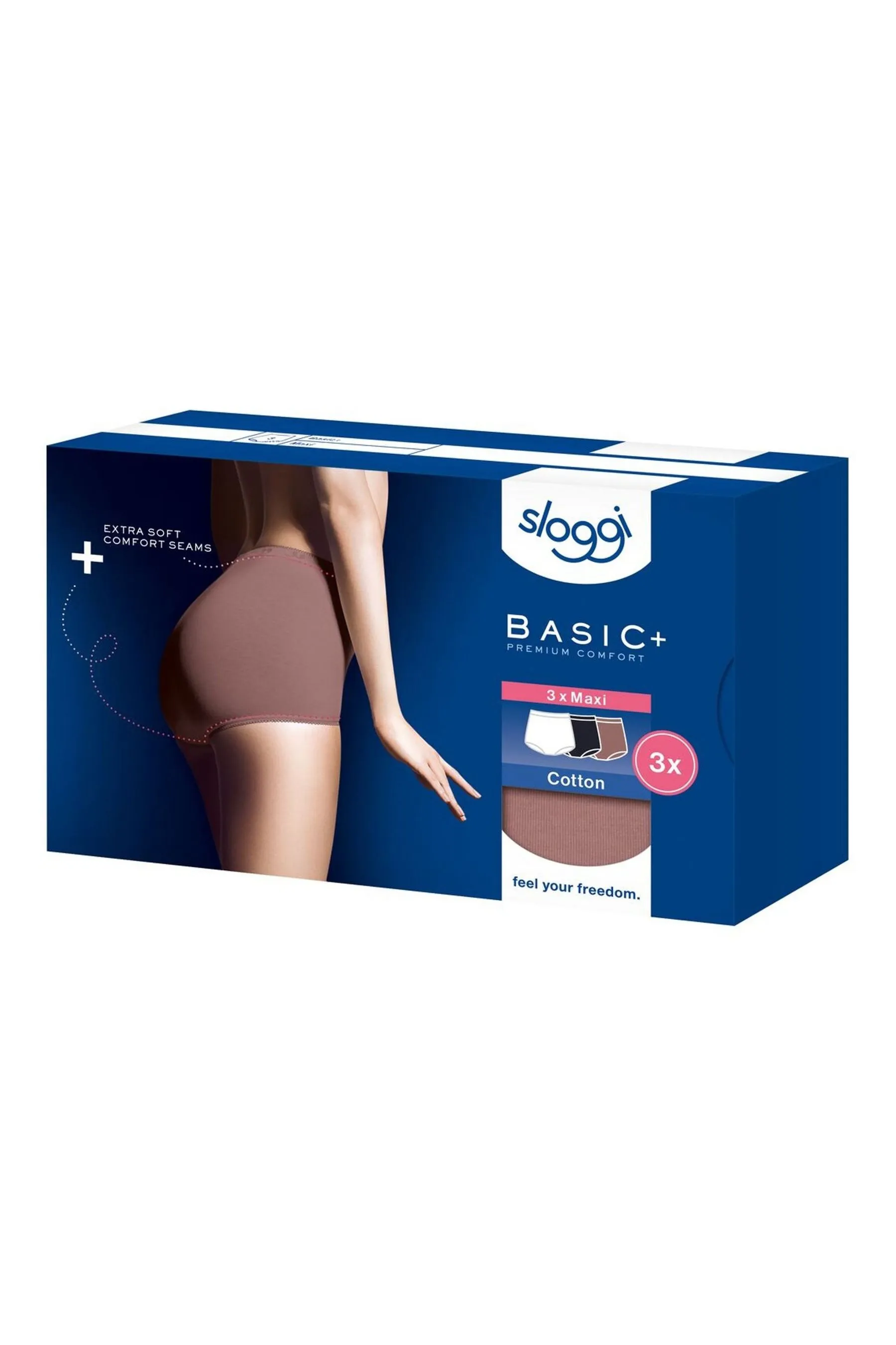 Sloggi - Nero Slip midi basic 3 Confezione