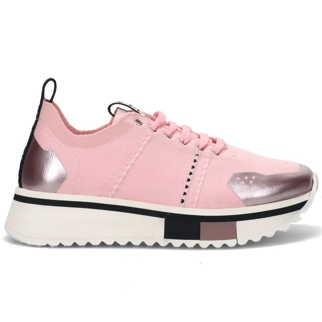 Sneaker da donna Fabi F65: rosa e argento in tessuto tecnico