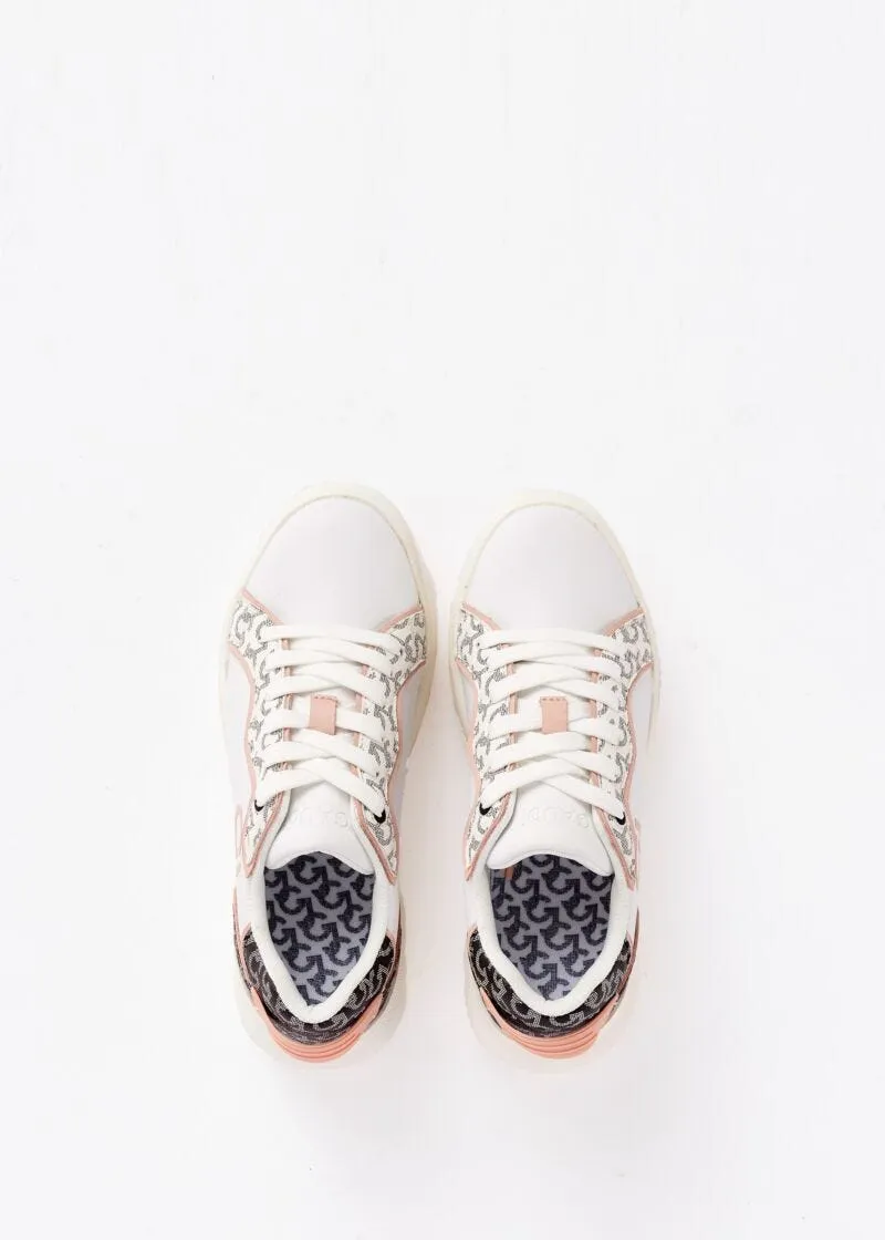 Sneaker da donna in pelle bianca