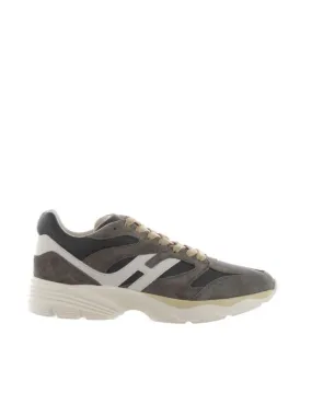 Sneaker hogan h665 in camoscio e pelle