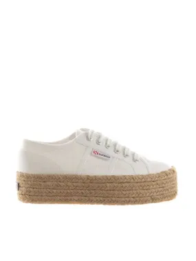 Sneaker platform in tela di cotone