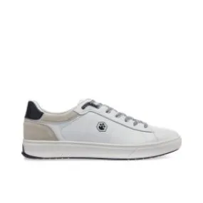 Sneakers bianche in pelle con logo laterale