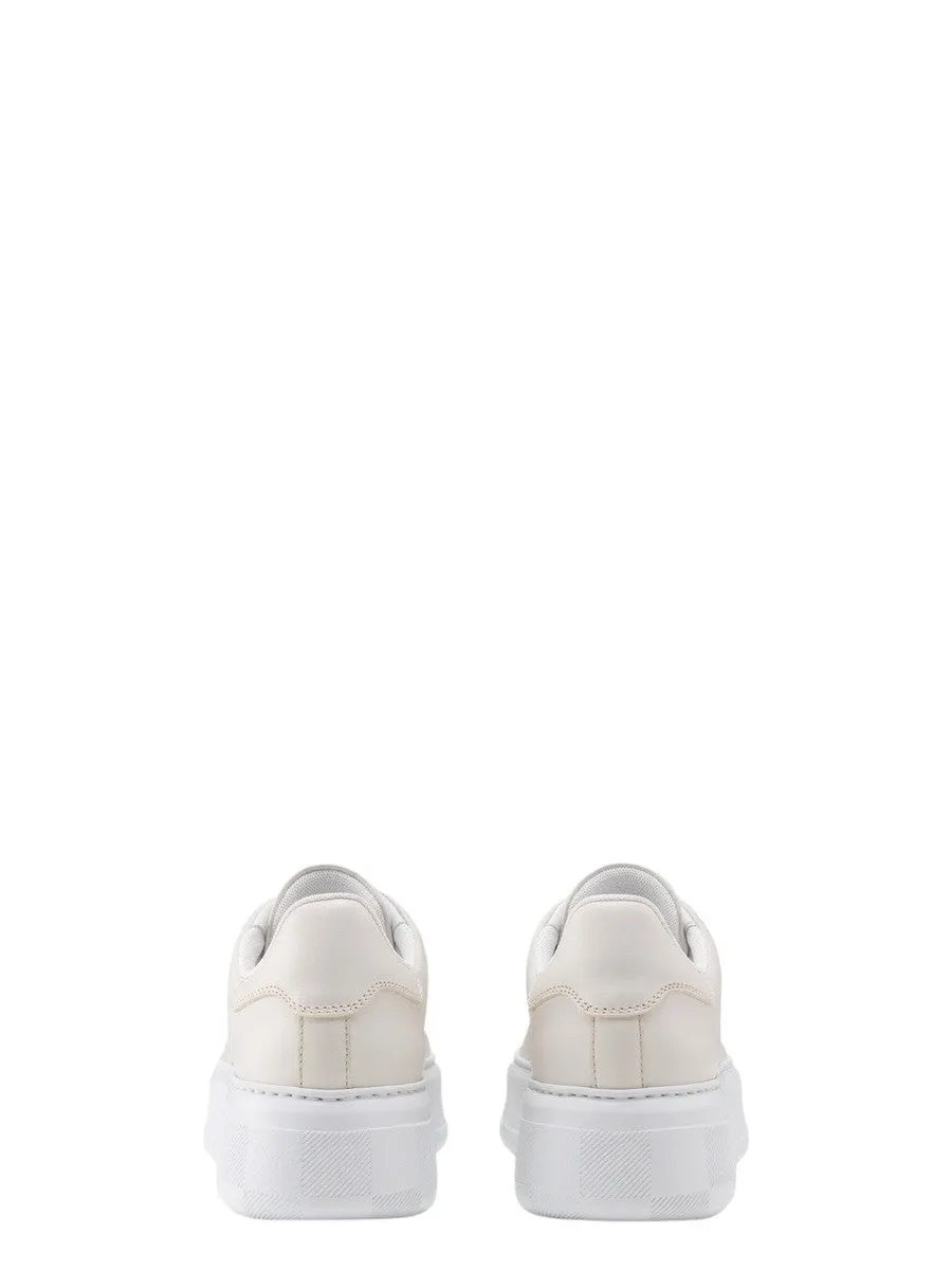 Sneakers Chunky Court in Pelle con Microforature