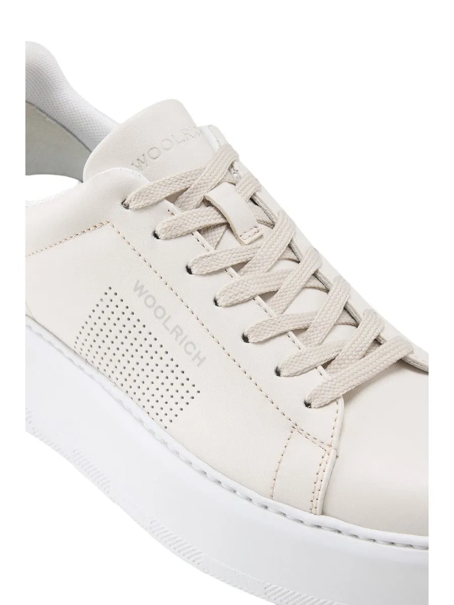 Sneakers Chunky Court in Pelle con Microforature