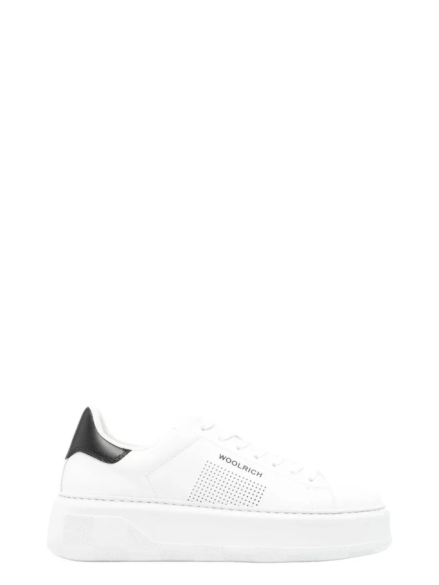 Sneakers Chunky Court in Pelle con Microforature