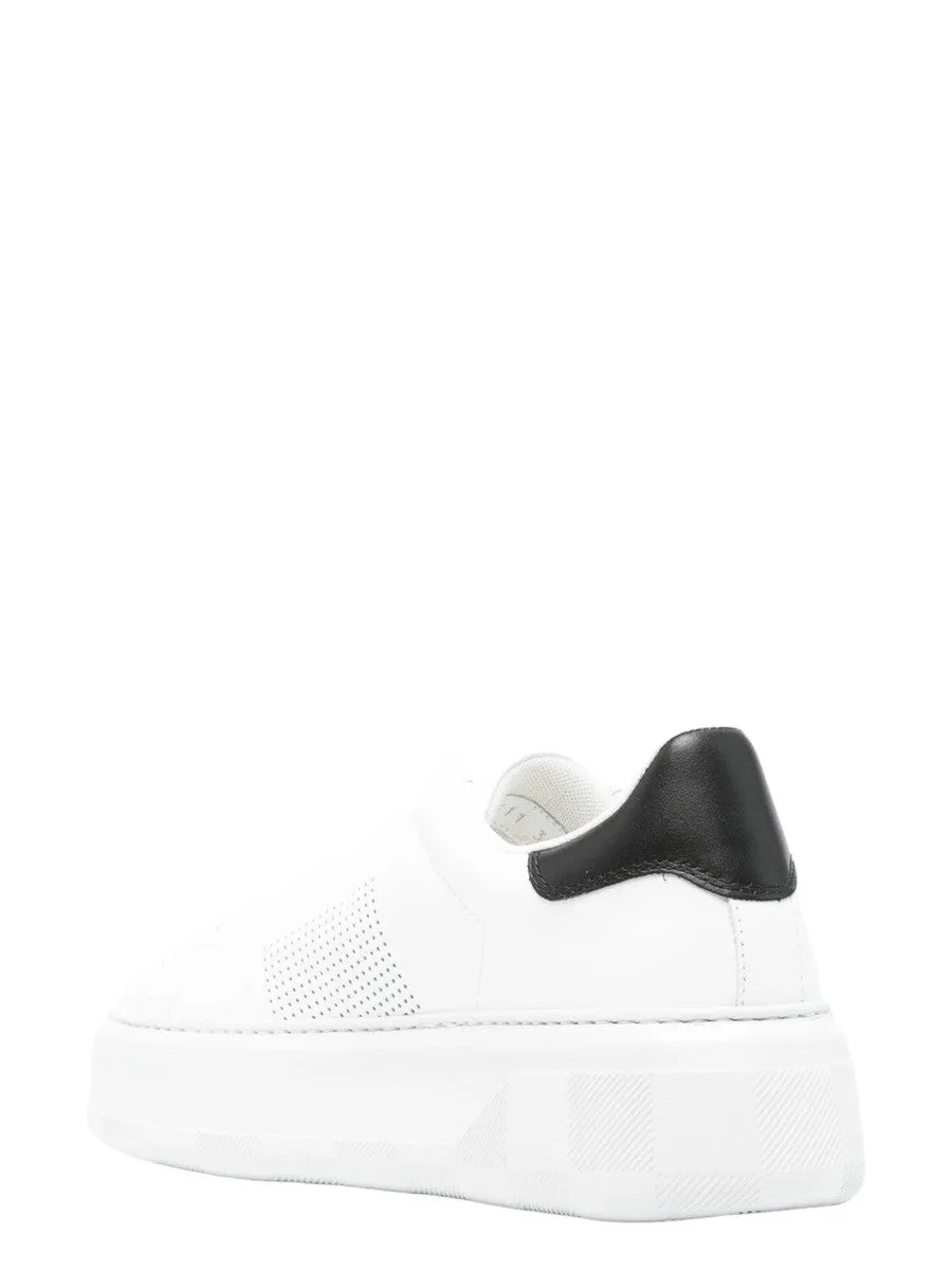 Sneakers Chunky Court in Pelle con Microforature