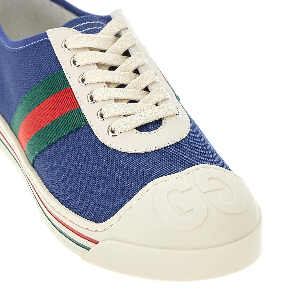 Sneakers in tela con nastro Web