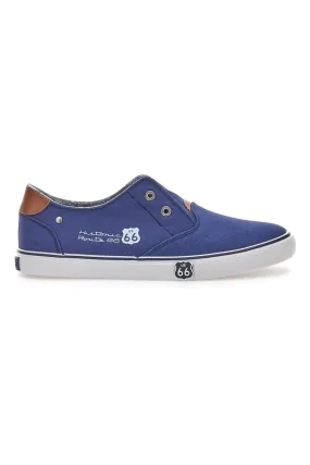 Sneakers in Tela Route 66 01804 Blu