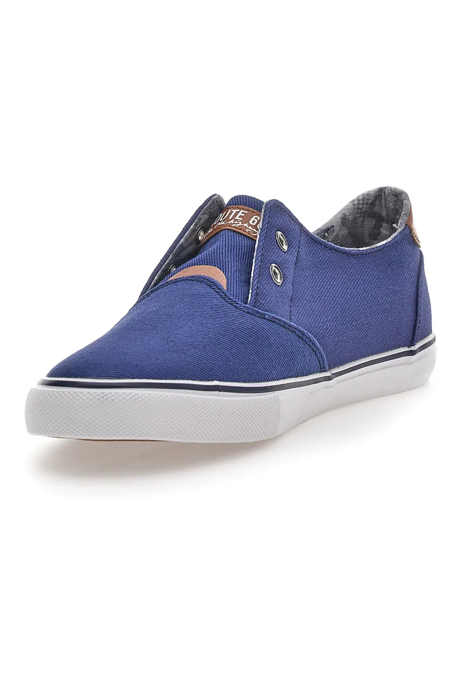 Sneakers in Tela Route 66 01804 Blu