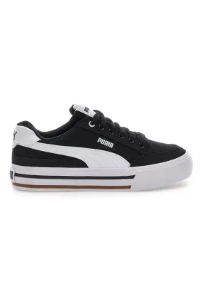 Sneakers Nere e Bianche In Tela Puma Court Classic Vulc Fs Jr