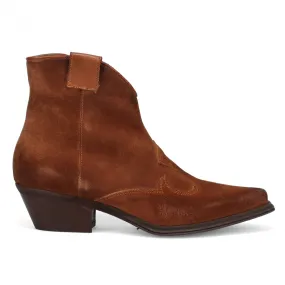 Stivaletto texanino Zoe Zoelie in camoscio cognac