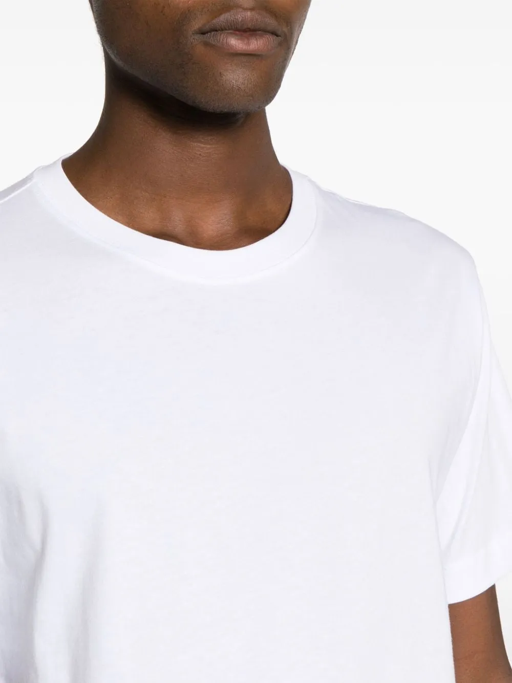 T-shirt a girocollo in bianco - uomo