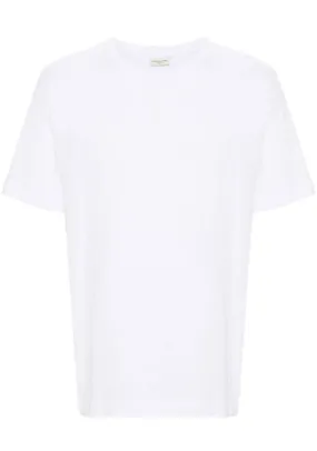 T-shirt a girocollo in bianco - uomo