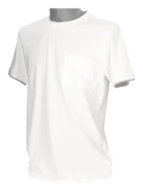 T-shirt a maniche corte Geox Pocket da uomo bianca