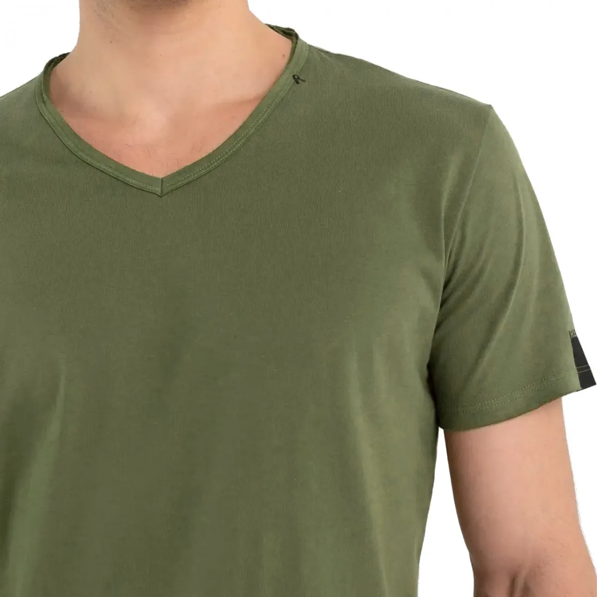 T-Shirt Con Scollo A V Light Military