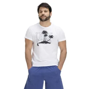 T-shirt da uomo effetto slavato palme Beach