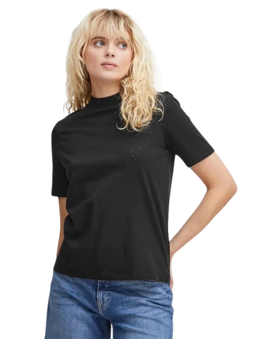 T-shirt Donna girocollo nera