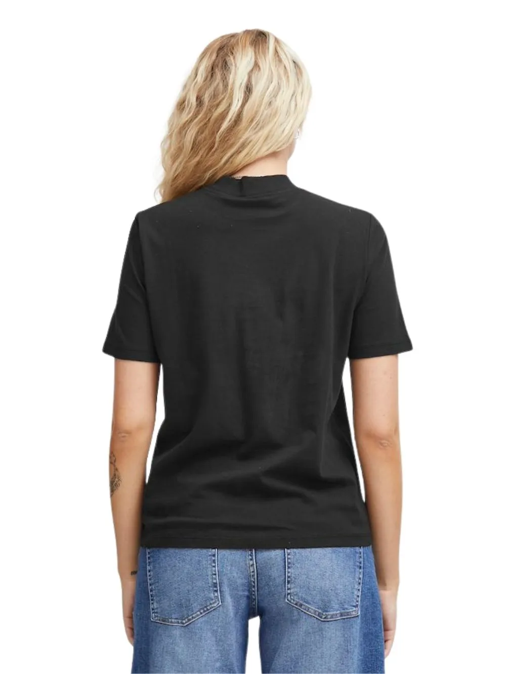 T-shirt Donna girocollo nera