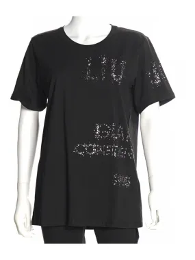 T-shirt maxi a maniche corte Liu Jo da donna nera