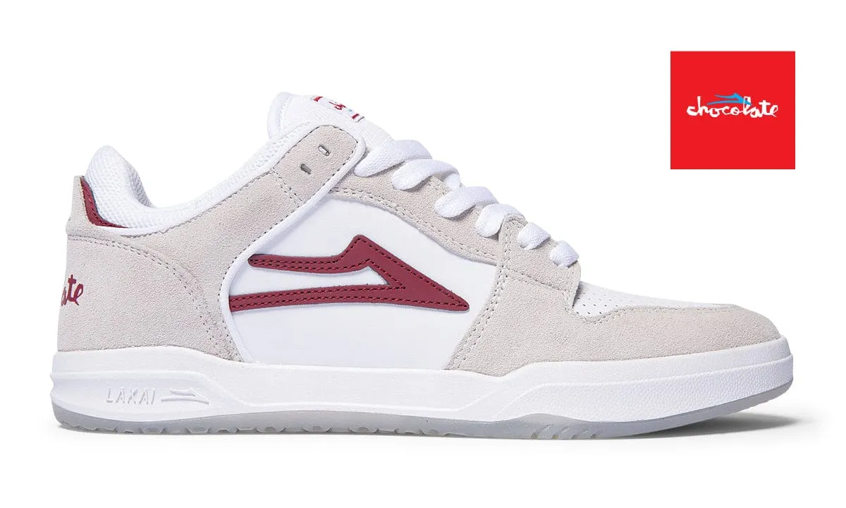 Telford Low White/red Suede