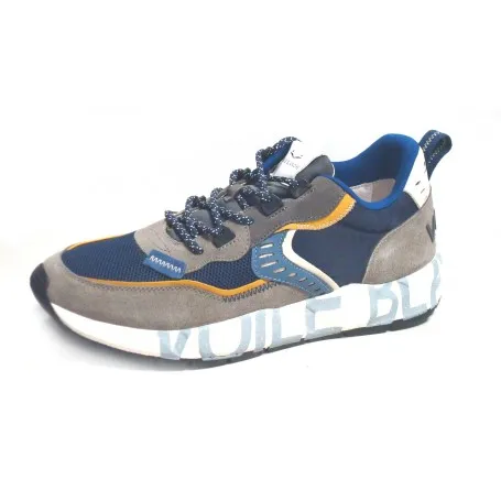 VOILE BLANCHE CLUB01. Sneakers in suede e tessuto tecnico leao-nauy-yellou